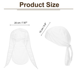 PATIKIL Sweat Wicking Cap, Skull Cap Football for Men Dew Rags Breathable Cooling Helmet Liner Bandana for Cycling Running Sports Hat, White