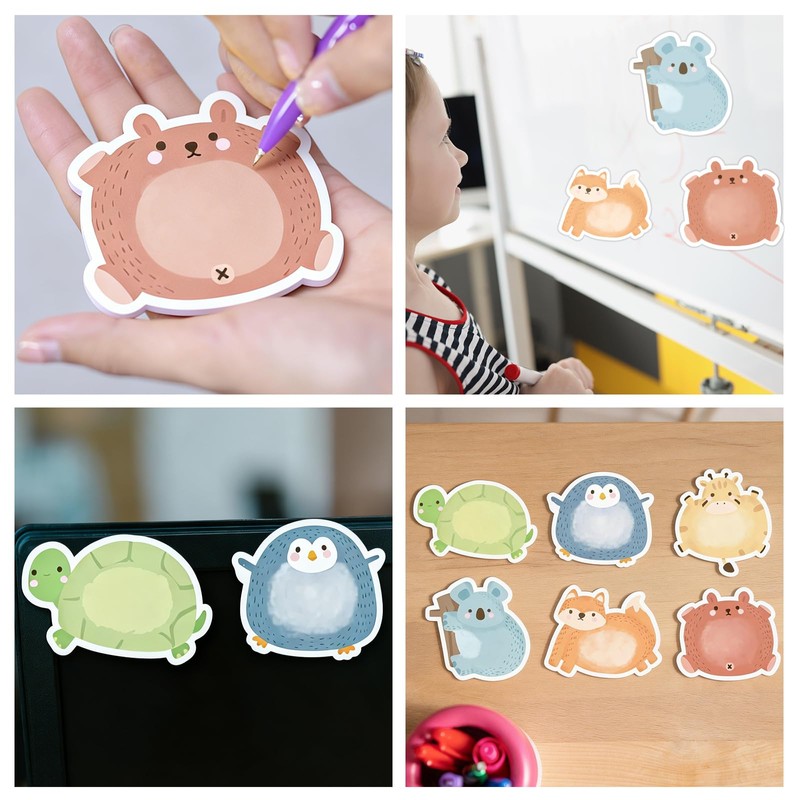 Cute Animal Sticky Notes 24 Pads Mini Cartoon Notes Memo