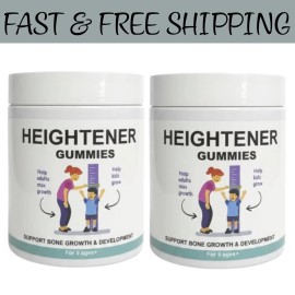 Nuevas gomitas elevadoras - Suplemento natural de crecimiento de altura para niños, adolescentes paquete de 2