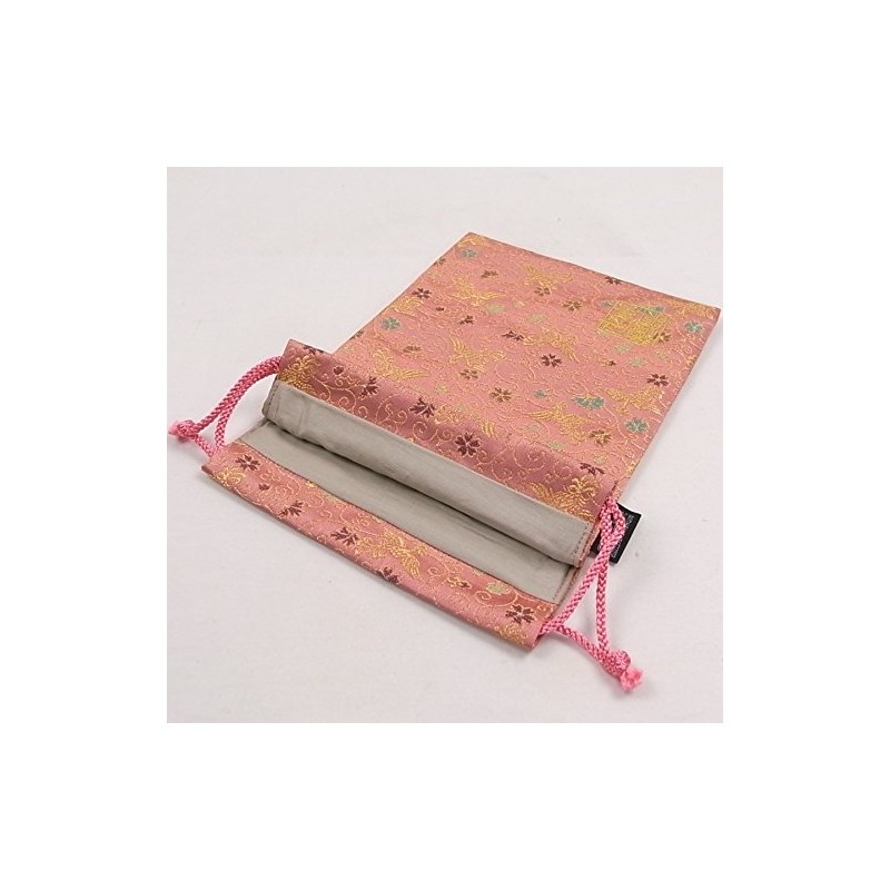 Thousands Thread 繍院 西陣織 Field Of Drawstring bag (Lined) Gold