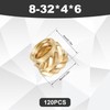 120pcs Threaded Insert, 8-32 x 4 x 6mm 3D Printing