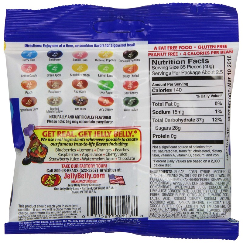 Jelly Belly Kids Mix Jelly Beans, 20 Kid-Friendly Flavors, 3.5-oz,