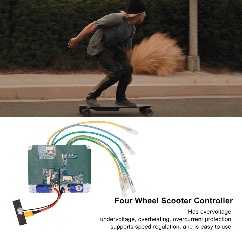 Remote Control Electric Four Wheel Scooter Controller Belt Dual Drive