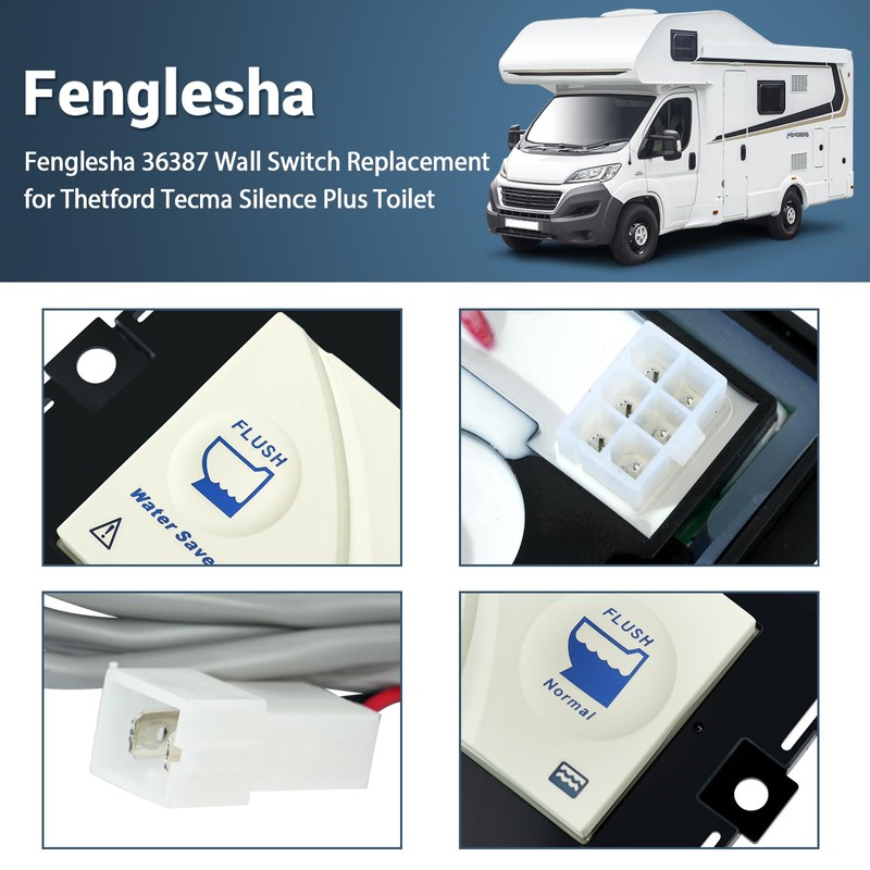Fenglesha 36387 Wall Switch Replacement for Thetford Tecma Silence Plus