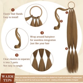 Sofeiyan Braid Hair Extension, Ponytail Extension with Hair Scrunchie, Long, Braided Ponytail, Natural/Synthetic Hairpiece, for Women, 66 cm, Dark Blonde