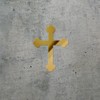 Decal Stickers of Easter Cross (Metallic Gold) (Set of 2)