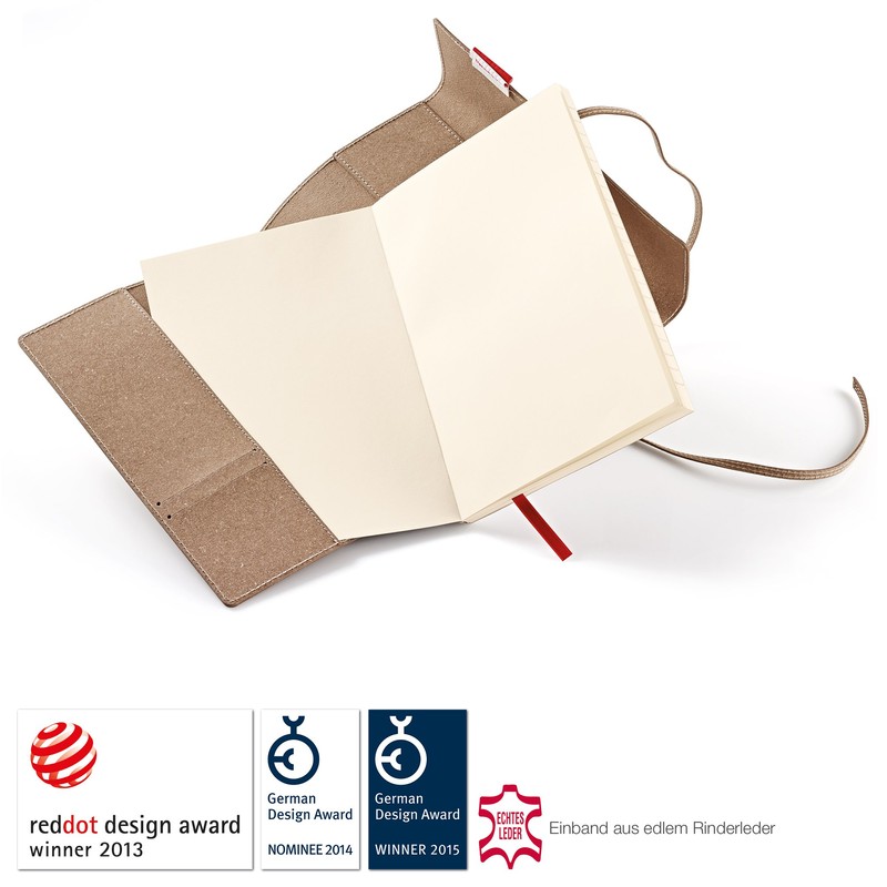 Transotype senseBook Medium Leather Flap Blank Notebook