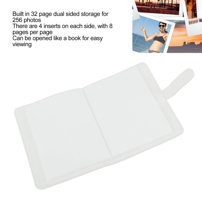 3 Inch 256 Pockets Photo Album PU Leather Photo Storage