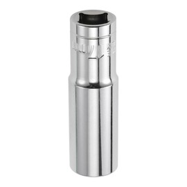HEROFFIX 1 Pcs Impact Socket Durable Hardware Tool 80mm Silver Tone Chrome Vanadium Steel 6 Point 17mm for Car Motorcycle Dirtbike Repair Deep 1/2 Inch Drive