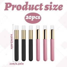 Lash Shampoo Brushes,20 PCS Lash Brushes,Lash Cleaning Brush for Nose Pore Deep Cleaning Remover Tools Eyelash Extensions,Women Cosmetic Tools Lash Brushes for Cleansing(Black,Pink)