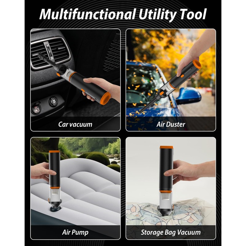 NIMBLYTECH Handheld Car Vacuum Cleaner, 19000Pa High Power Suction &