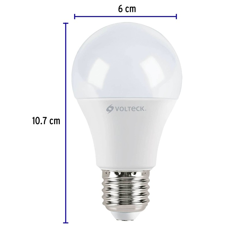 Volteck LED-60FX4, Lámpara de led, A19, 9W, E27, luz de