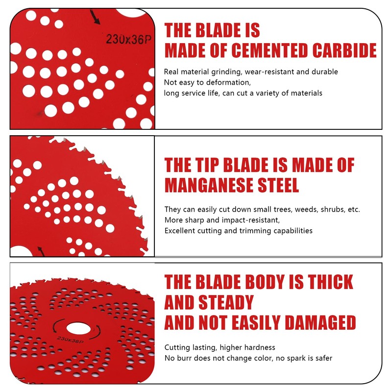 PLAXNS 9" x 36 Teeth Carbide Tipped Blades & 10"