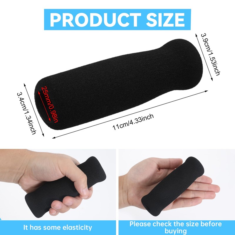 Ptwola 4PCS Foam Cane Grip Replacement Thick Cushioned Grip Offset