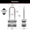 Master Lock 1KALJ Outdoor Padlock with Key, 1 Pack, Silver