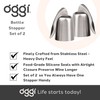 OGGI Bottle Stopper Set of 2 - Stainless Steel Wine