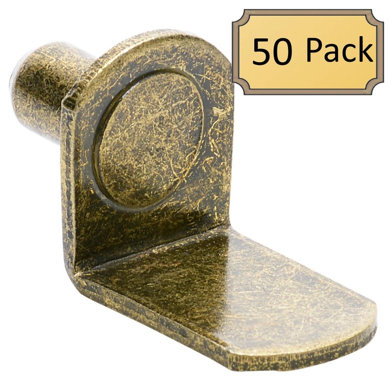 Desunia 1/4" Bracket Style Cabinet Shelf Support Pegs | Antique