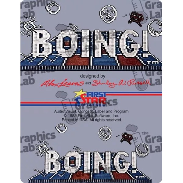 Unbranded Replacement Game Cartridge Label - BOING! for Atari 2600
