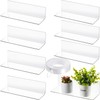 8 Pieces Acrylic Floating Shelves, 12 Inch Acrylic Wall Mounted