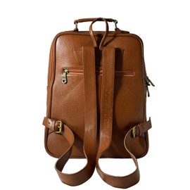 Bonahide Genuine Leather Luxury Backpack Multi-functional Elegant Daypack Office Travel Leisure Shopping (Tan)