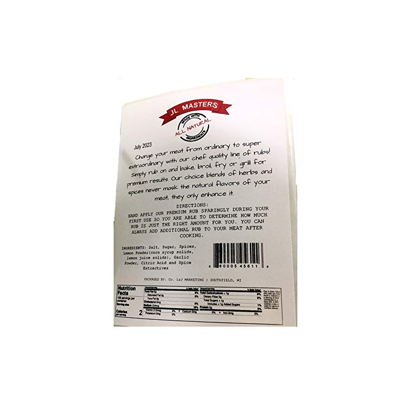 JL Masters Beef Rub-1 pound package