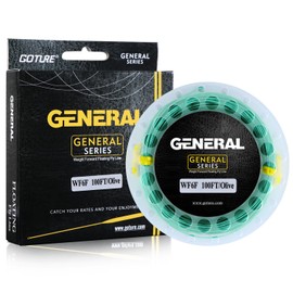 Goture WF8F Fly Fishing Line with 2 Welded Loops, Low Memory Floating Fly Fishing Line, Weight Forward Floating Fly Line Saltwater Freshwater, 100FT Olive