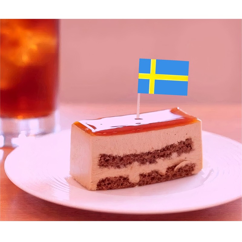 Sweden Swedish Toothpick Flags Decorations Small Cupcake Toppers Cocktail Food
