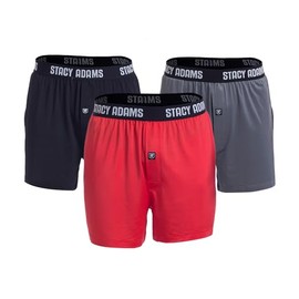Stacy Adams Men's Big & Tall 3-Pack Loose Boxer, Multicolor