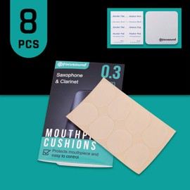 Focusound Saxophone & Clarinet Mouthpiece Cushions, Thin, 0.3mm Clear, 8-Pack…