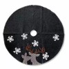 THE JOY TREE Tree Skirt Deer with Snowflake - Gray