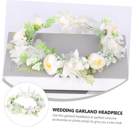 IWOWHERO Elegant Flower Hairband Bridal Headpiece Photo Prop Stylish and Distinctive for Women