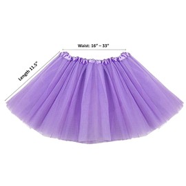 Kids Tutu Skirts 3 Layered Tulle, Fit Most 4-11 yrs Little & Big Girls for Dance Party Costume, #18 Orange, Small