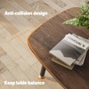 WOHOMO Folding Coffee Table Rustic Small Coffee Tables for Living