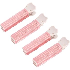 4Pcs Pink Hair Rollers with Clip, Volumizing Hair Root Clips Bangs Curler DIY Hair Styling Accessories Tool, Hair Rollers