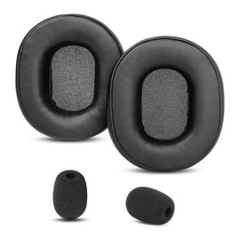 HAIZEEN Ear Pads Compatible with Trust GXT 414 ZAMAK Headset Ear Pads Replacement Cushion (Protein Leather/Memory Foam)