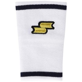 SSK YA33 Men's Baseball Wear, Wristband, Thin Taper, 1 Piece, White x Navy (1070)
