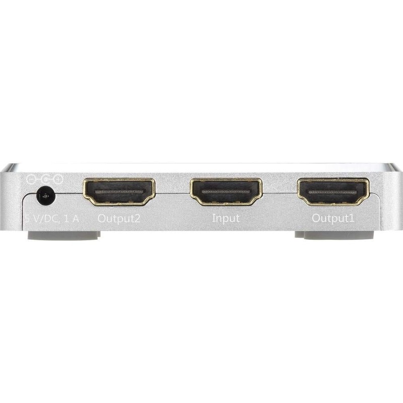 SPEAKA Ultra Slim HDMI Splitter 1 x 2 Aluminium