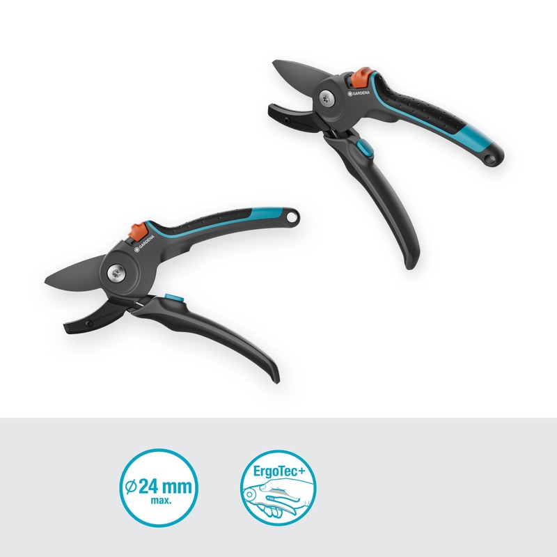 GARDENA PremiumCut Pro Dry Wood Anvil Secateurs 24mm Cutting Diameter
