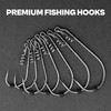40pcs Weedless Flipping Worm Hooks with Screw Lock & Silicone