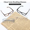 WENLCCK Rectangle Reading Glasses for Men and Women with Spring