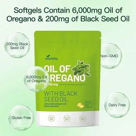 Aceite De Orégano Cápsula Blanda 6000mg 300 Cápsulas