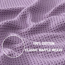 Homaxy Homaxy 100% Cotton Waffle Weave Kitchen Dish Towels, Ultra Soft Absorbent Quick Drying Cleaning Towel, 13 x 28 Inches, 6-Pack, Lavender
