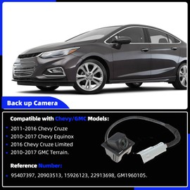 Back up Camera Compatible with 2011-2016 Chevy Cruze 2010-2017 Chevy Equinox GMC Terrain Rear View Camera Replaces# 95407397 20903513