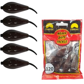 PRO FILSTAR Inline Base Lead Long Cast 5 x 120 g - Lead Fishing - Fishing Lead Set - Ground Fishing - Pear Lead Fishing - Lead Weight - Fishing Weights - Lead Weights - Drop Lead - Carp Lead