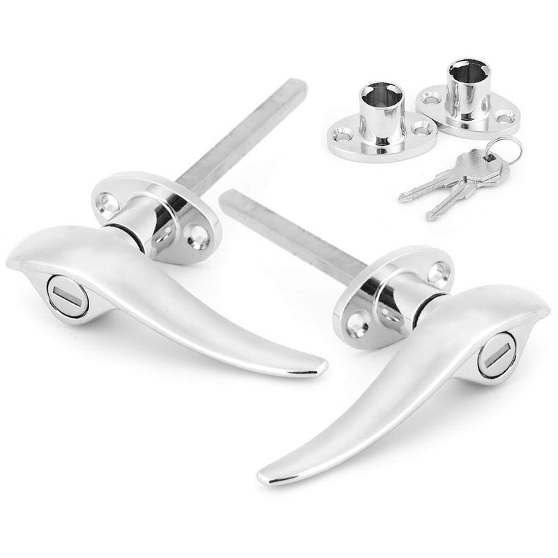 Akozon Car Outside Locking Door Handles Stainless Steel Fit for
