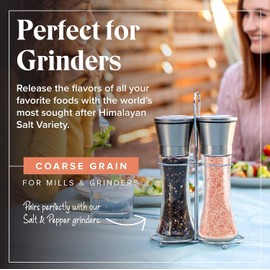 Willow & Everett 10oz 283g Himalayan Pink Rock Salt for Cooking Grinder Mill Refill Coarse Grain Kosher Non-GMO Natural Sea Salt Alternative Resealable Bag