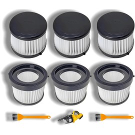 6 Pack DCV5011H HEPA Filter for DEWALT DCV501HB 20V Vacuum