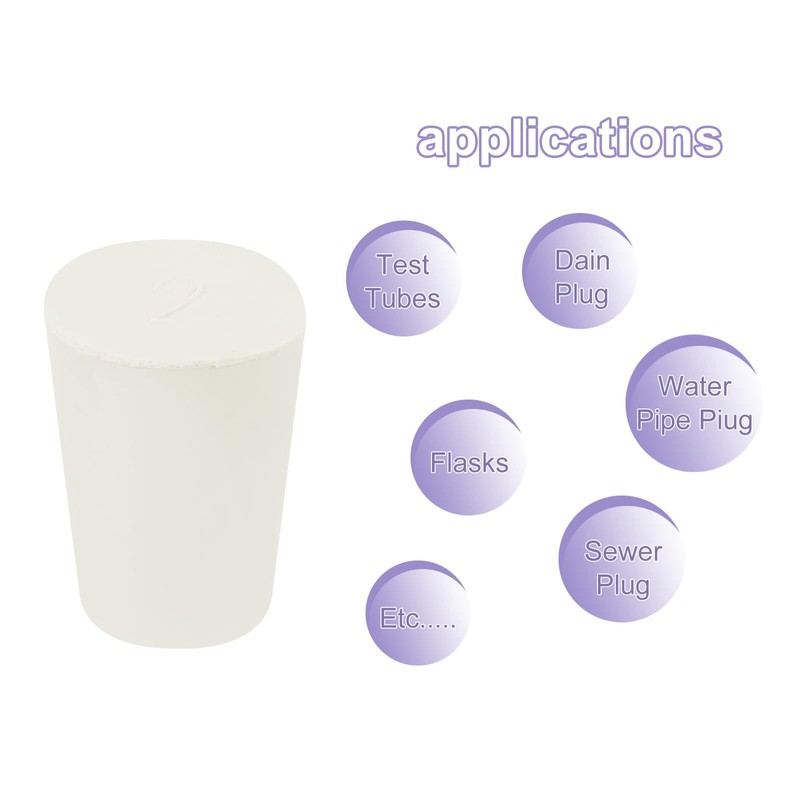 sourcing map Rubber Tapered Plug 15mm to 21mm Solid Test
