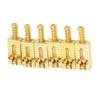 6Pcs Guitar Bridge Roller Saddles Height Adjustable Vintage Style Electric