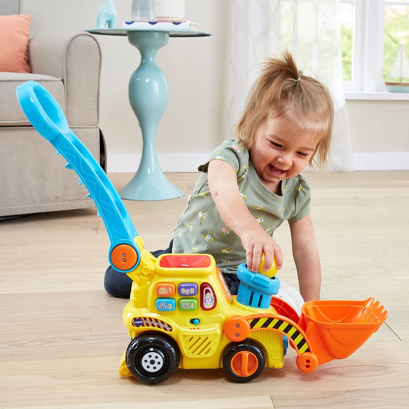VTech Pop-a-Balls Push and Pop Bulldozer, Yellow